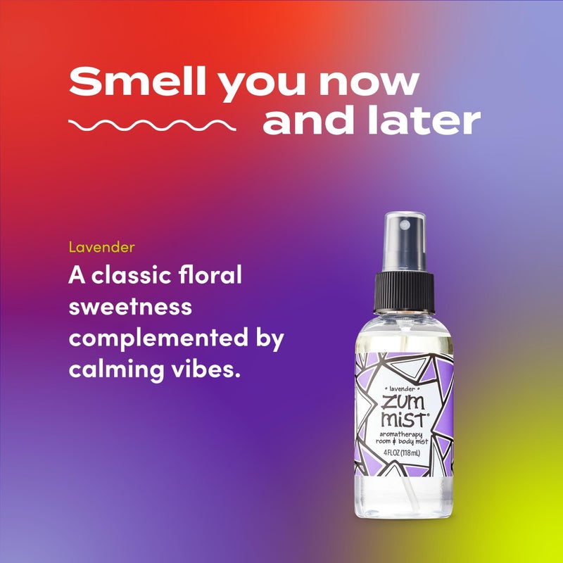 Indigo Wild بخاخ الغرفة والجسم إنديغو وايلد زوم ميست - بخاخ زيت أساسي للعلاج العطري - بخاخ طبيعي للجسم والغرفة - رائحة اللافندر - 4 أونصة سائلة (عبوتان)  - Image 3